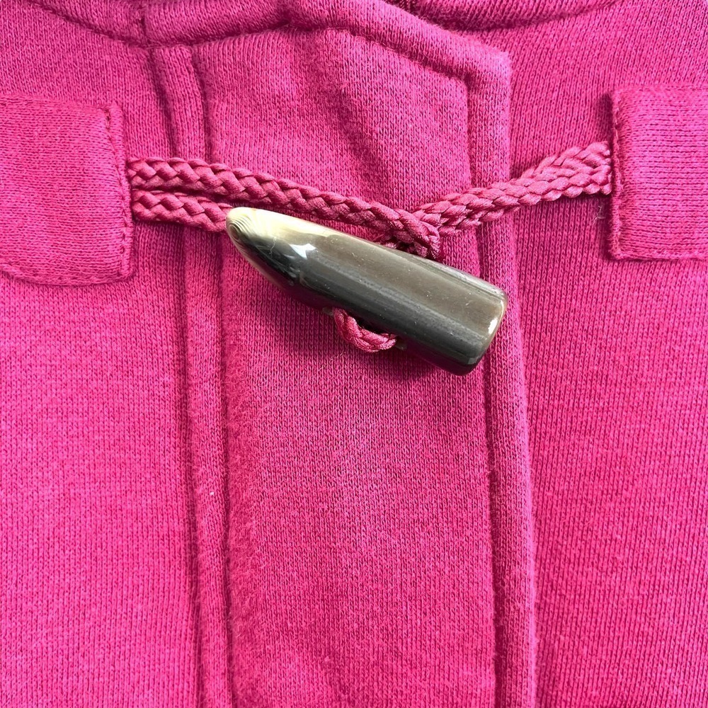 Sport Savvy Jacket Womens Extra Small Toggle Hooded Cotton Red Duffle Chore Coat - Picture 4 of 12